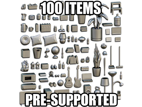 House Accessories Diorama Pack 3D Print Model