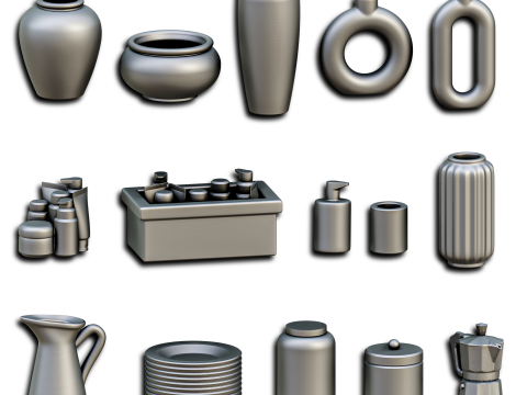 House Accessories Diorama Pack 3Dプリントモデル