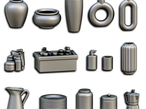 House Accessories Diorama Pack 3D Print Model