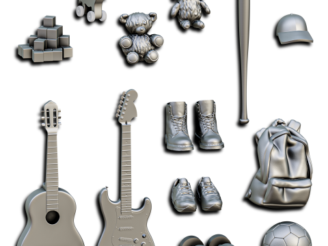 House Accessories Diorama Pack 3Dプリントモデル