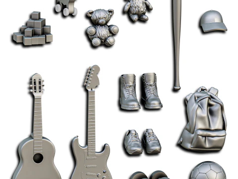House Accessories Diorama Pack 3D Print Model