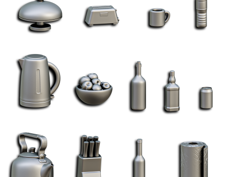 House Accessories Diorama Pack 3Dプリントモデル