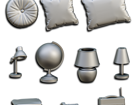 House Accessories Diorama Pack 3Dプリントモデル