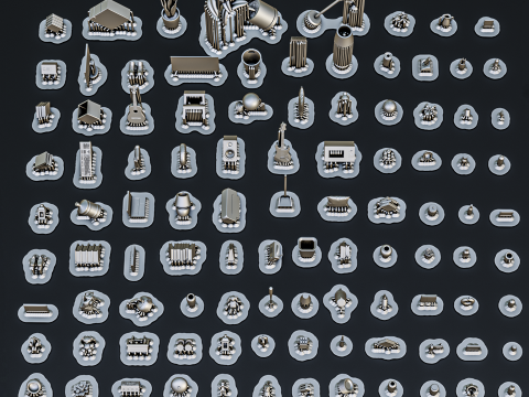 House Accessories Diorama Pack 3Dプリントモデル
