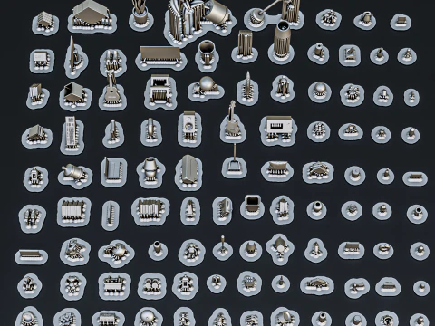 House Accessories Diorama Pack 3D Print Model