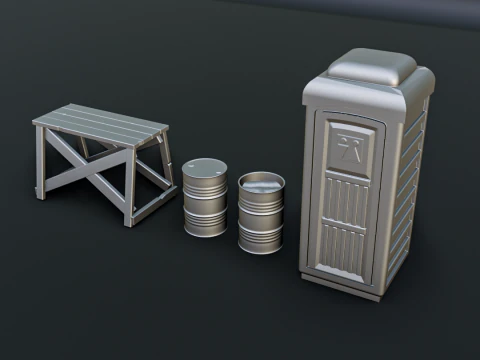Construction Works Diorama Pack 3D Print Model