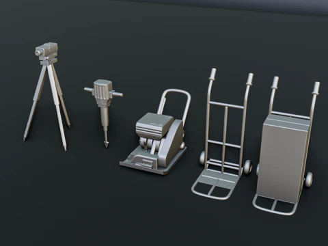 Construction Works Diorama Pack 3D Print Model