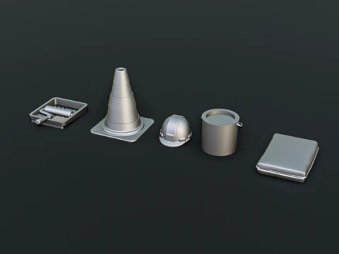 Construction Works Diorama Pack 3D Print Model