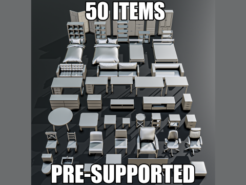 House Furniture Diorama Pack 3D Принт Модель