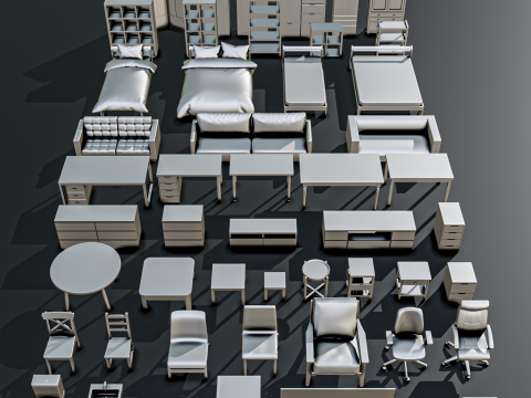 House Furniture Diorama Pack 3D Print Model