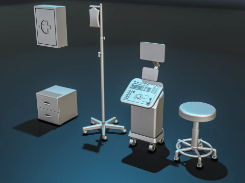 हॉस्पिटल मेडिसिन डायोरमा पैक 3D प्रिंट मॉडल