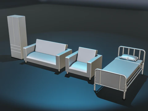 हॉस्पिटल मेडिसिन डायोरमा पैक 3D प्रिंट मॉडल