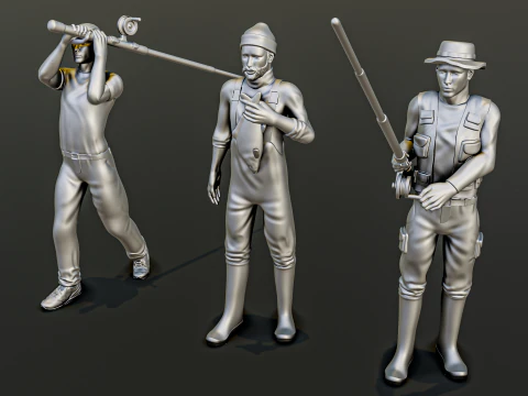 Fishing Diorama Pack 3D Print Model