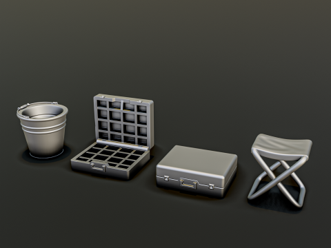 Fishing Diorama Pack Model do druku 3D