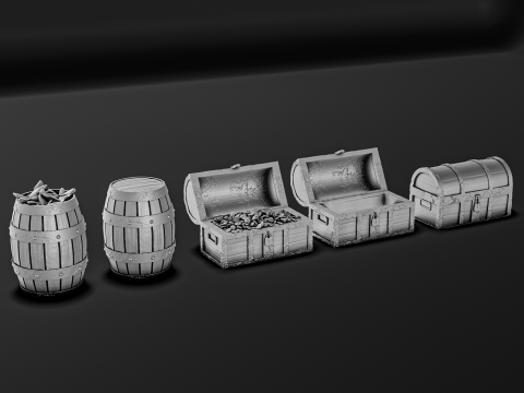 Pirate Ship Diorama Pack 3D Принт Модель