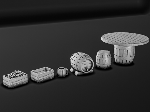 Pirate Ship Diorama Pack 3D Принт Модель