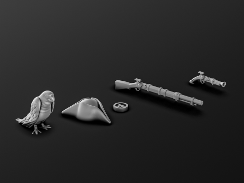 Pirate Ship Diorama Pack 3D Принт Модель