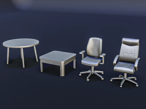 Office Work Diorama Pack 3D Print Model