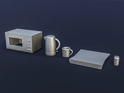 Office Work Diorama Pack 3D Print Model