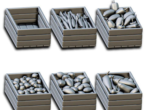 Supermarket Food Diorama Pack 3D Print Model