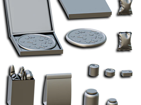 Supermarket Food Diorama Pack 3D Print Model