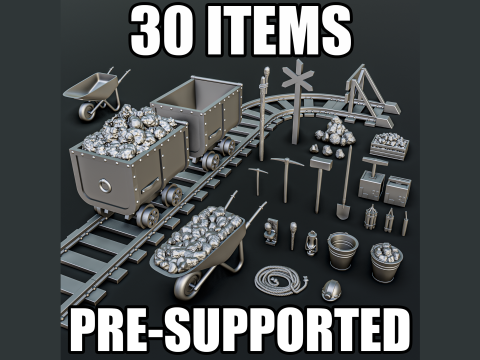 Mine Diorama Pack 3D Принт Модель