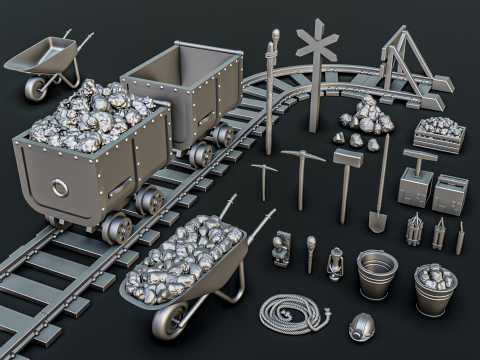 Mine Diorama Pack 3D Print Model