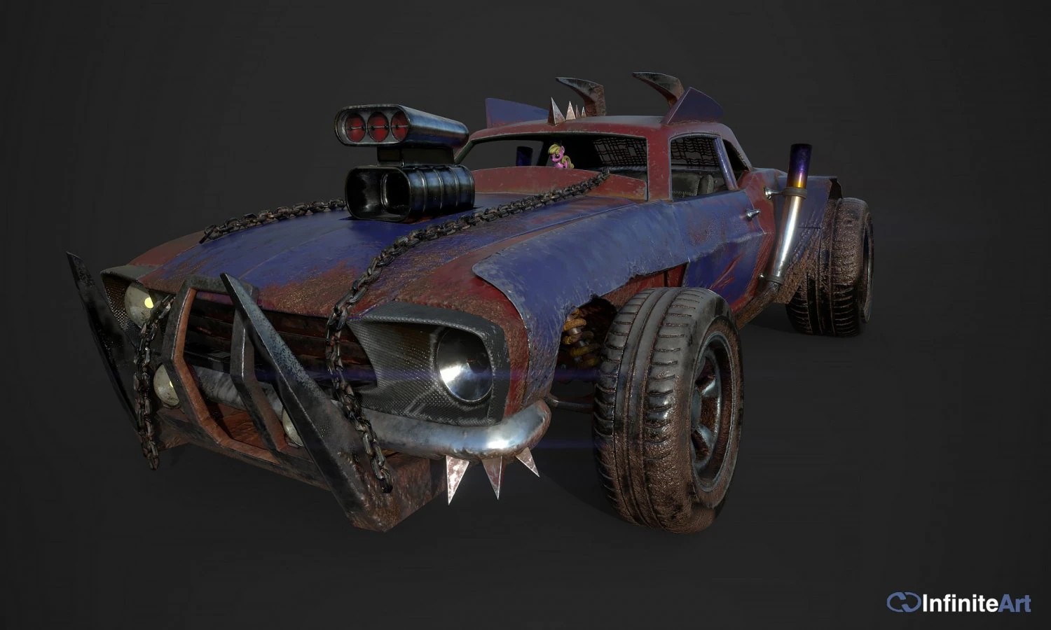 Mad mustang 3D Model .c4d .max .obj .3ds .fbx .stl .blend 