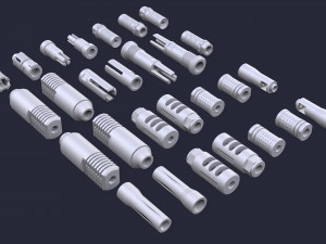 Flash-Hider suppressor 3D Model