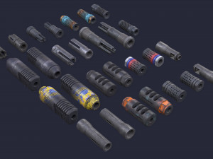 Flash-Hider suppressor 3D Model