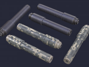 Flash-Hider suppressor 3D Model