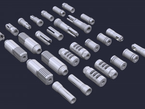 Flash-Hider suppressor 3D Model