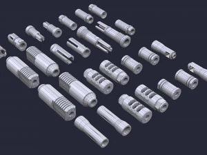 Supressor de Flash-Hider Modelo 3D