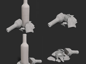 Bottle - glass and time Model 3D