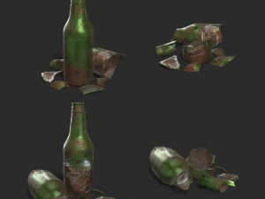 Bottle - glass and time 3D Model