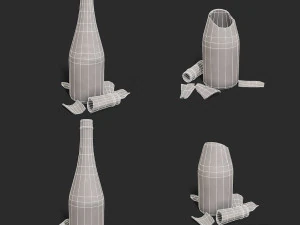 Bottle - glass and time 3D Model