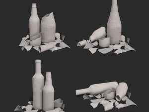 Bottle - glass and time Model 3D