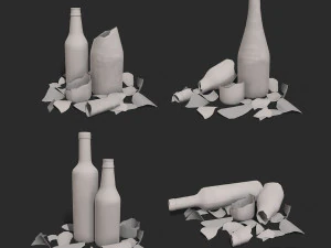 Bottle - glass and time 3D Model