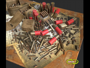 Ammunition Bullets and Shell 3D Model