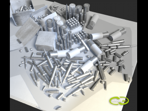 Ammunition Bullets and Shell 3D Model