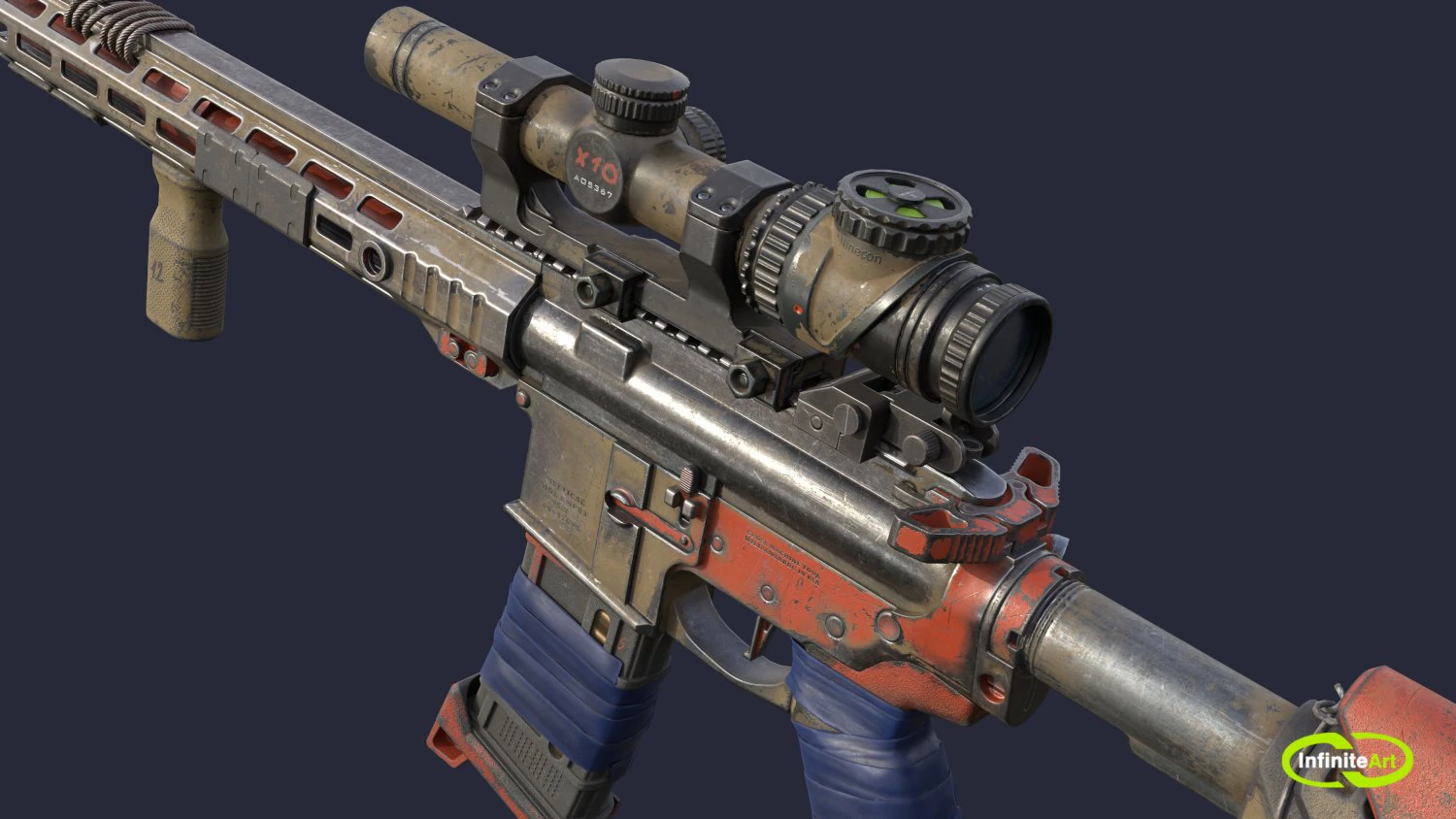 Rifle Modelo 3D .c4d .max .obj .3ds .fbx .stl .blend 