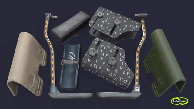 Stock Cheek Pad - Adjustable butt comb 3D Model .c4d .max .obj .3ds .fbx .stl .blend 