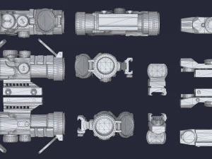 Miras de armas Modelo 3D