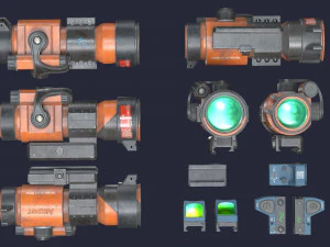 Miras de armas Modelo 3D