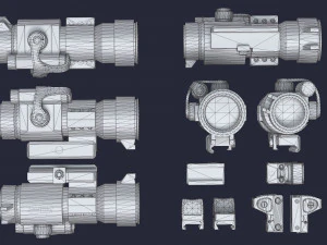 Miras de armas Modelo 3D