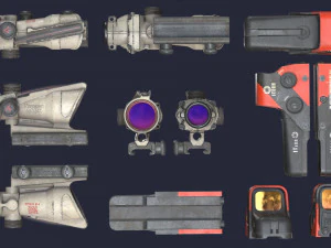 Miras de armas Modelo 3D