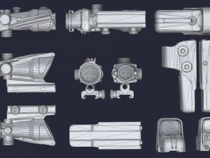 Miras de armas Modelo 3D
