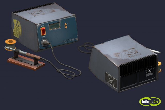Soldering staition Modèle 3D .c4d .max .obj .3ds .fbx .stl .blend 