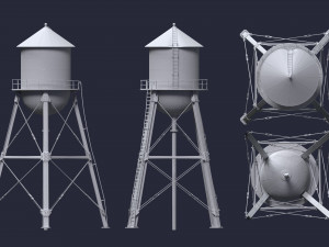 Water Tower 3D Model