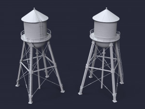 Water Tower Model 3D